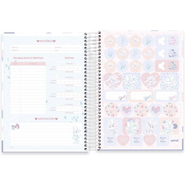 Caderno Universitário Capa Dura 20x1 320 Folhas Minnie Disney Style Spiral - PT 1 UN