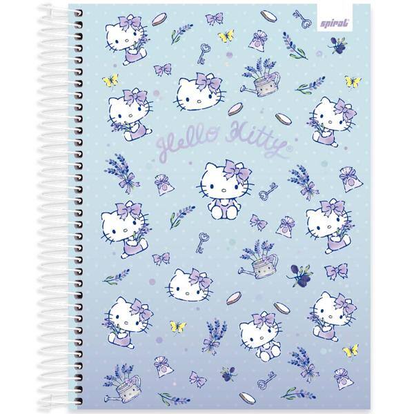 Caderno Universitário Capa Dura, 10 x 1, 160 Folhas, Hello Kitty, 2513684, Spiral Hki - PT 1 UN