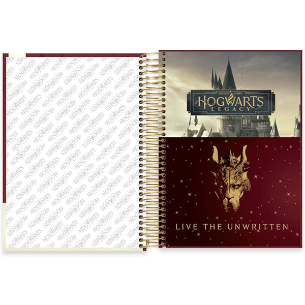 Caderno Universitário Capa Dura, 10 x 1, 160 Folhas, Hogwarts Legacy, 2513363, Spiral Hl - PT 1 UN