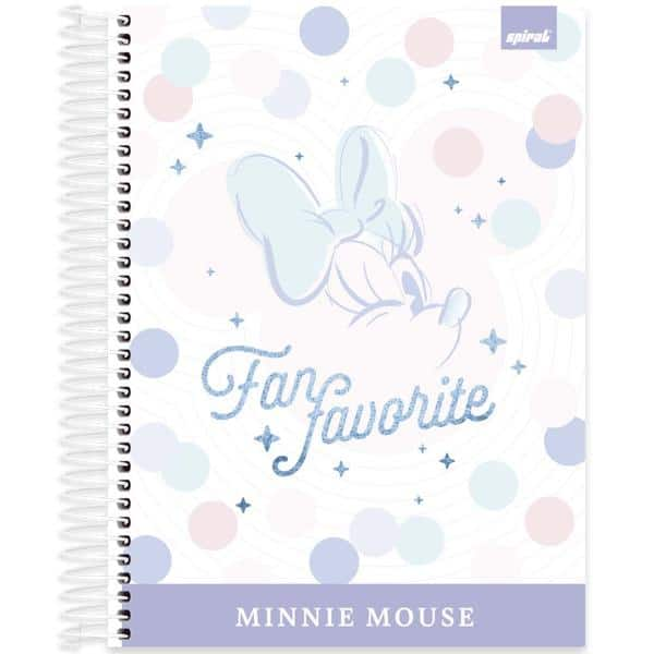 Caderno Universitário Capa Dura 10x1 160 Folhas Minnie Disney Style Spiral - PT 1 UN