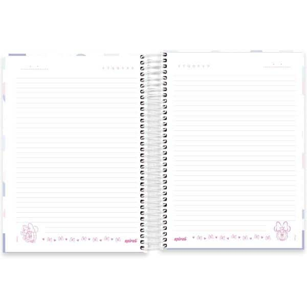 Caderno Universitário Capa Dura 10x1 160 Folhas Minnie Disney Style Spiral - PT 1 UN