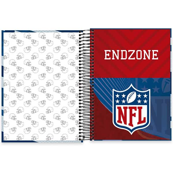 Caderno Universitário Capa Dura, 10 x 1, 160 Folhas, NFL, Dallas Cowboys, 2523706, Spiral NFL - PT 1 UN