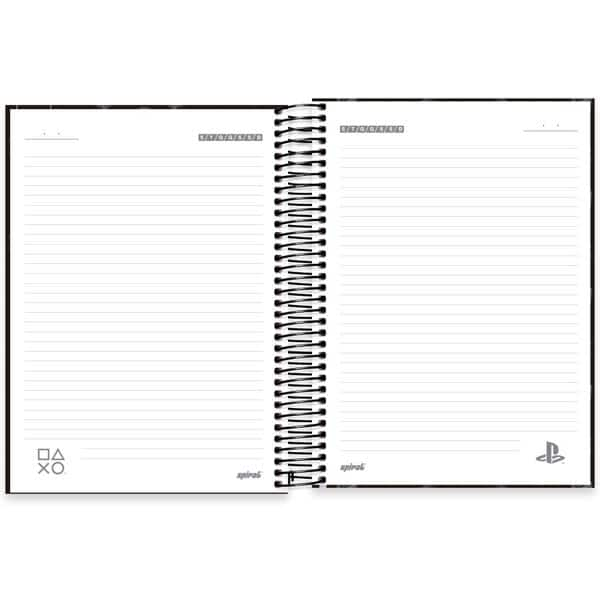 Caderno Universitário Capa Dura, 10 x 1, 160 Folhas, Playstation, 2513080, Spiral Ps - PT 1 UN