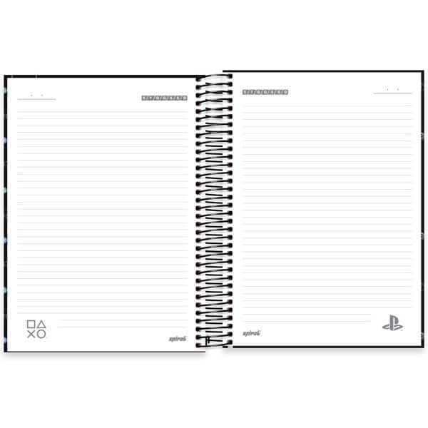 Caderno Universitário Capa Dura, 10 x 1, 160 Folhas, Playstation, 2513097, Spiral Ps - PT 1 UN