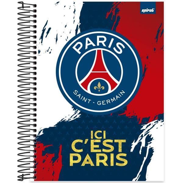 Caderno Universitário Capa Dura, 10 x 1, 160 Folhas, PSG, 2513011, Spiral Psg - PT 1 UN