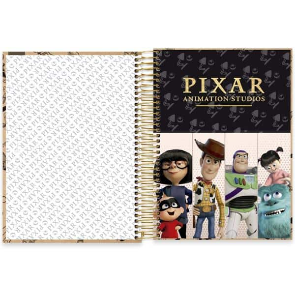 Caderno Universitário Capa Dura, 10 x 1, 160 Folhas, Pixar, 2524611, Spiral Px - PT 1 UN