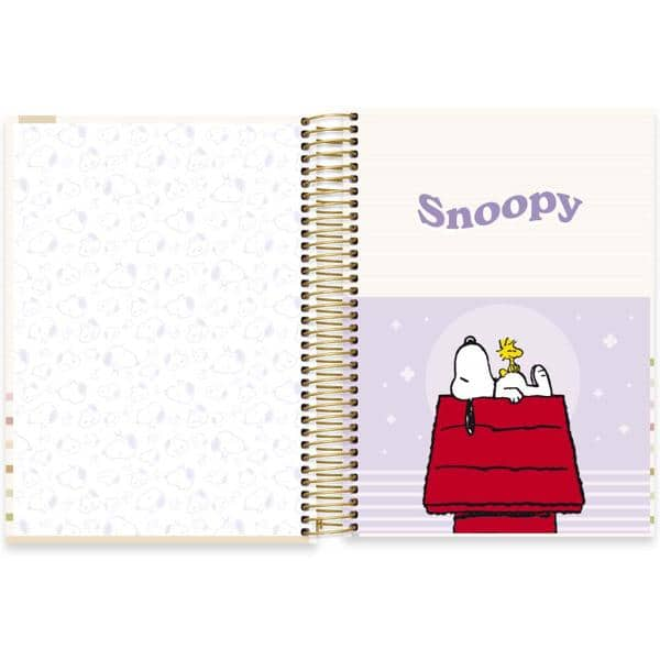 Caderno Universitário Capa Dura, 10 x 1, 160 Folhas, Snoopy, 2515237, Spiral Sno - PT 1 UN