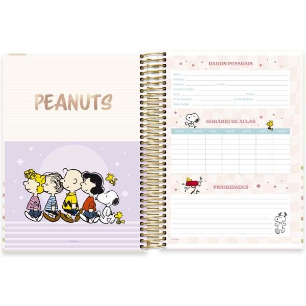 Caderno Universitário Capa Dura, 10 x 1, 160 Folhas, Snoopy, 2515237, Spiral Sno - PT 1 UN