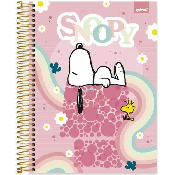 Caderno Universitário Capa Dura, 10 x 1, 160 Folhas, Snoopy, 2515244, Spiral Sno - PT 1 UN