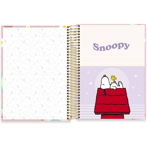 Caderno Universitário Capa Dura, 10 x 1, 160 Folhas, Snoopy, 2515244, Spiral Sno - PT 1 UN