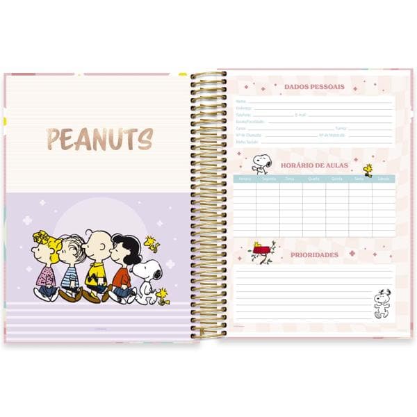 Caderno Universitário Capa Dura, 10 x 1, 160 Folhas, Snoopy, 2515244, Spiral Sno - PT 1 UN