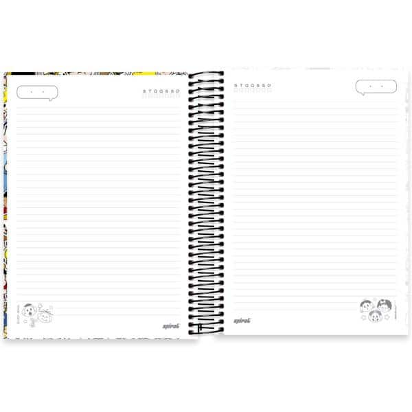 Caderno Universitário Capa Dura, 10 x 1, 160 Folhas, Turma da Mônica, 2524710, Spiral Tdm - PT 1 UN