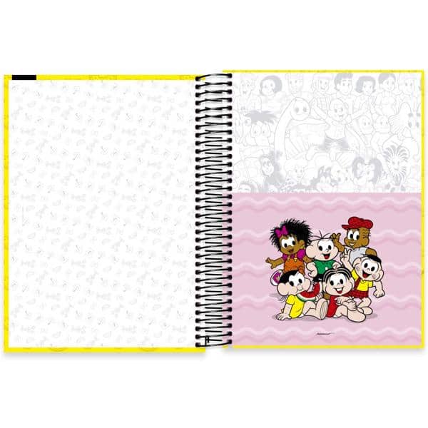 Caderno Universitário Capa Dura, 10 x 1, 160 Folhas, Turma da Mônica, Magali, 2524727, Spiral Tdm - PT 1 UN