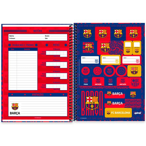 Caderno Universitário Capa Dura 1x1 80 Folhas Barcelona Spiral Bc - PT 1 UN