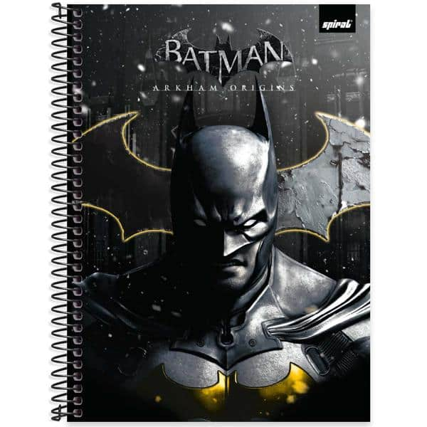 Caderno Universitário Capa Dura 1x1 80 Folhas Batman DC Game Spiral - PT 1 UN