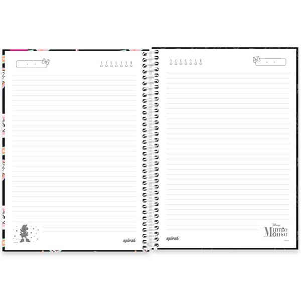 Caderno Universitário Capa Dura 1x1 80 Folhas Minnie Disney Clássica 2525670 Spiral - PT 1 UN