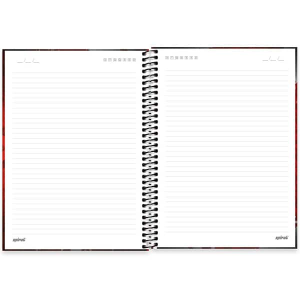 Caderno Universitário Capa Dura, 1 x 1, 80 Folhas, Red Canids, 2525755, Spiral Red - PT 1 UN