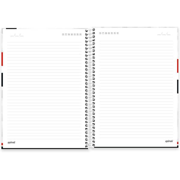 Caderno Universitário Capa Dura, 1 x 1, 80 Folhas, São Paulo Futebol Clube, 2525779, Spiral SPFC - PT 1 UN