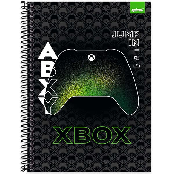 Caderno Universitário Capa Dura, 1 x 1, 80 Folhas, Xbox, 2525861, Spiral Xbox - PT 1 UN