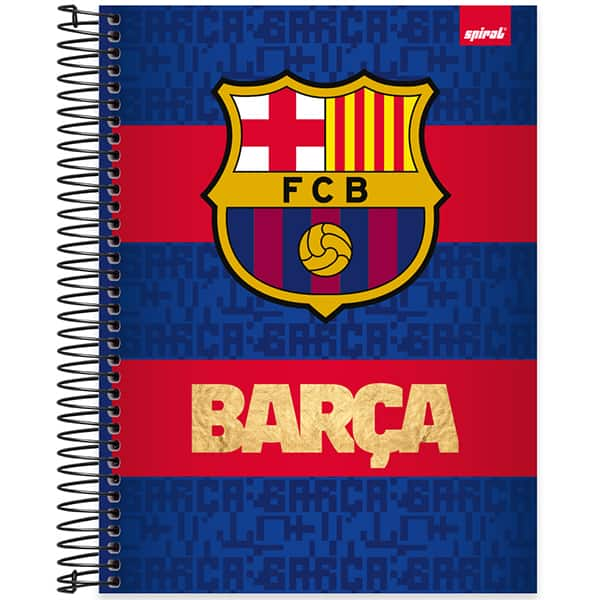 Caderno Universitário Capa Dura, 10 x 1, 160 Folhas, Barcelona, 2525885, Spiral Bc - PT 1 UN