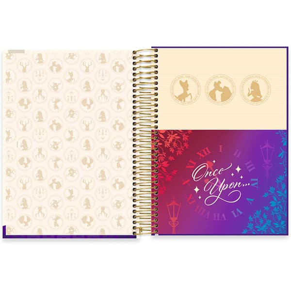 Caderno Universitário Capa Dura, 10 x 1, 160 Folhas, Disney Clássicos, A Dama e o Vagabundo, 2525922, Spiral Cld - PT 1 UN