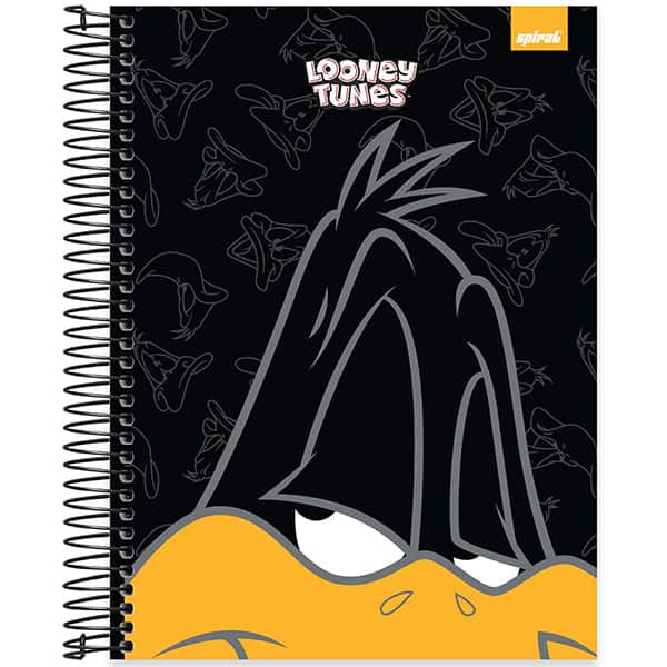 Caderno Universitário Capa Dura, 10 x 1, 160 Folhas, Looney Tunes, Patolino, 2526035, Spiral Lt - PT 1 UN