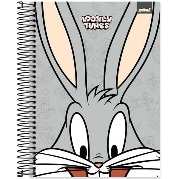 Caderno Universitário Capa Dura, 10 x 1, 160 Folhas, Looney Tunes, Pernalonga, 2526042, Spiral Lt - PT 1 UN