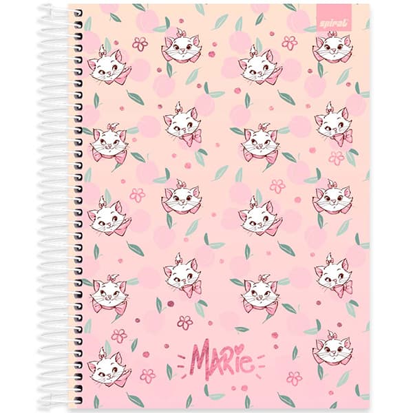 Caderno Universitário Capa Dura 10x1 160 Folhas Marie Disney Spiral - PT 1 UN