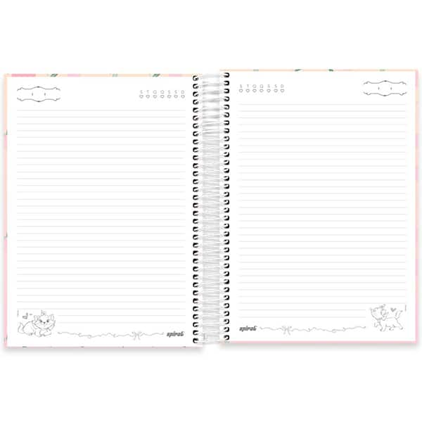 Caderno Universitário Capa Dura 10x1 160 Folhas Marie Disney Spiral - PT 1 UN