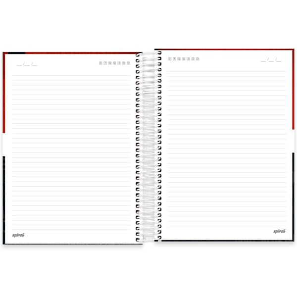 Caderno Universitário Capa Dura, 10 x 1, 160 Folhas, São Paulo FC, 2526172, Spiral SPFC - PT 1 UN