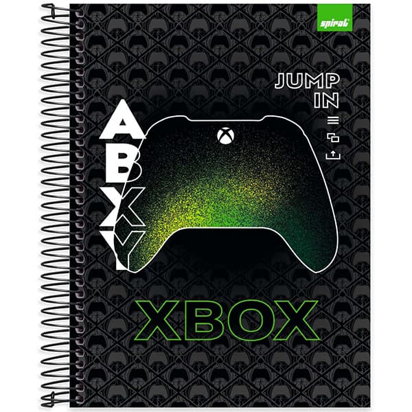 Caderno Universitário Capa Dura, 10 x 1, 160 Folhas, Xbox, 2526219, Spiral Xbox - PT 1 UN