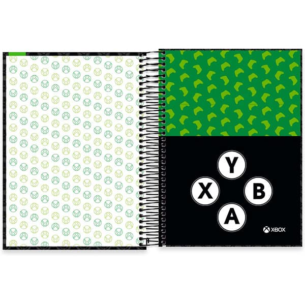 Caderno Universitário Capa Dura, 10 x 1, 160 Folhas, Xbox, 2526219, Spiral Xbox - PT 1 UN