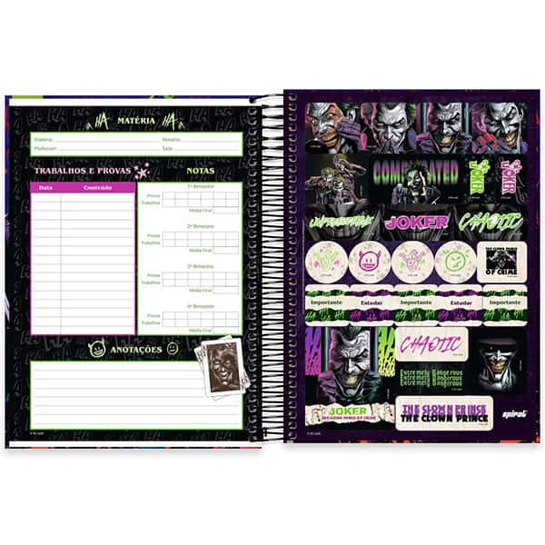 Caderno Universitário Capa Dura, 15 x 1, 240 Folhas, Joker, 2526271, Spiral Jok - PT 1 UN