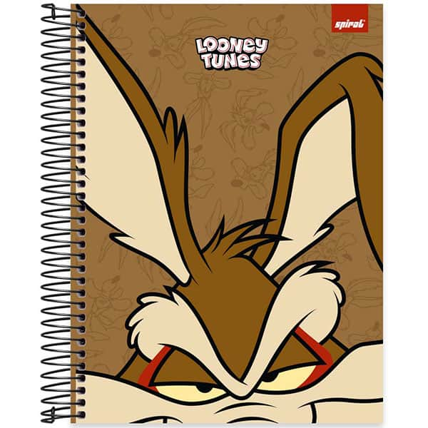 Caderno Universitário Capa Dura, 15 x 1, 240 Folhas, Looney Tunes, Coyote, 2526288, Spiral Lt - PT 1 UN