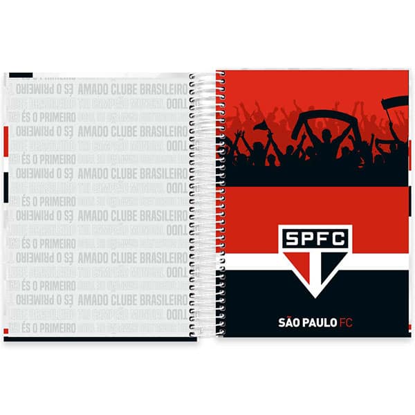 Caderno Universitário Capa Dura, 15 x 1, 240 Folhas, São Paulo FC, 2526332 Spiral SPFC - PT 1 UN