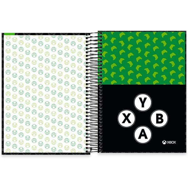 Caderno Universitário Capa Dura, 15 x 1, 240 Folhas, Xbox, 2526356, Spiral Xbox - PT 1 UN