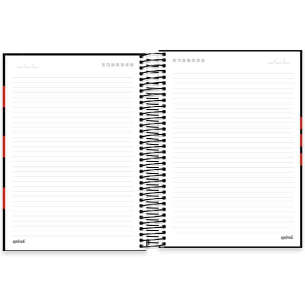 Caderno Universitário Capa Dura, 20 x 1, 320 Folhas, Flamengo, 2526387, Spiral Fla - PT 1 UN