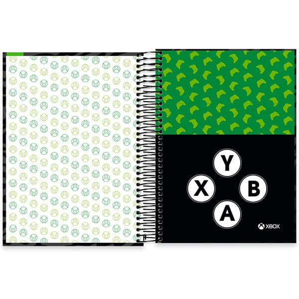 Caderno Universitário Capa Dura, 20 x 1, 320 Folhas, Xbox, 2526455, Spiral Xbox - PT 1 UN