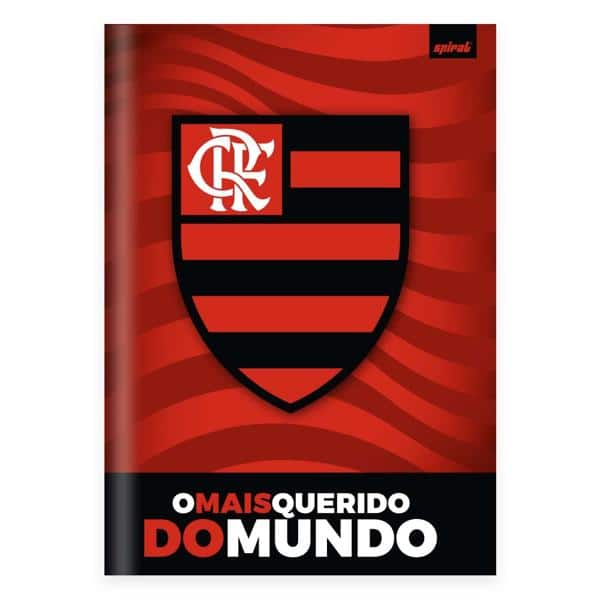 Caderno Universitário Capa Dura, 1 x 1, 80 Folhas, Flamengo, 2526530, Spiral Fla - PT 1 UN