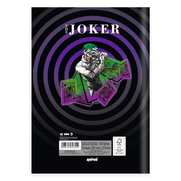 Caderno Universitário Capa Dura, 1 x 1, 80 Folhas, Joker, 2526554, Spiral Jok - PT 1 UN