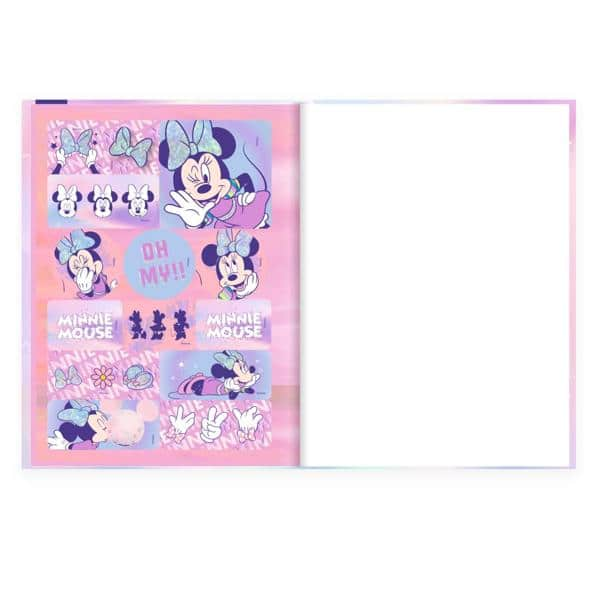 Caderno Universitário Capa Dura Brochura Costurado 80 Folhas Minnie Disney Clássico Spiral - PT 1 UN