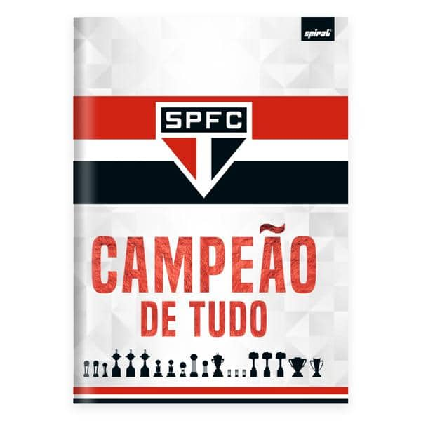 Caderno Univ.C.D. Costurado 80fls São Paulo 2526646 Spiral SPFC PT 1 UN