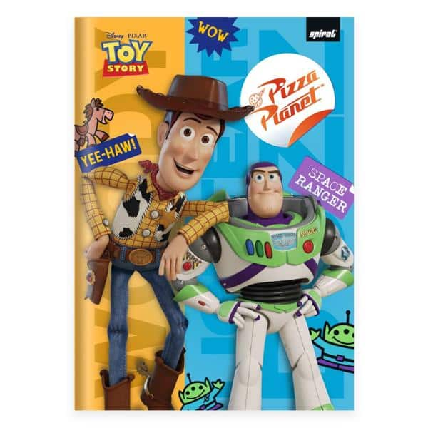 Caderno Universitário Capa Dura Brochura Costurado 80 Folhas Toy Story Spiral - PT 1 UN