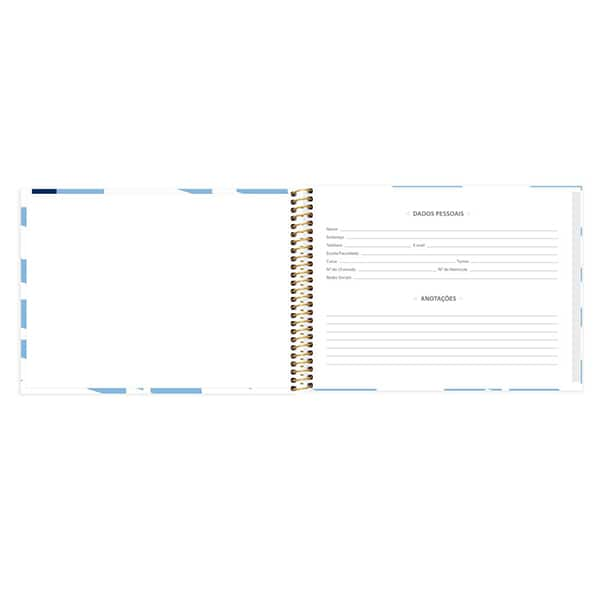 Caderno Cartografia e Desenho Capa Dura 48 Folhas, Manchester City, 2526776, Spiral Mc - PT 1 UN