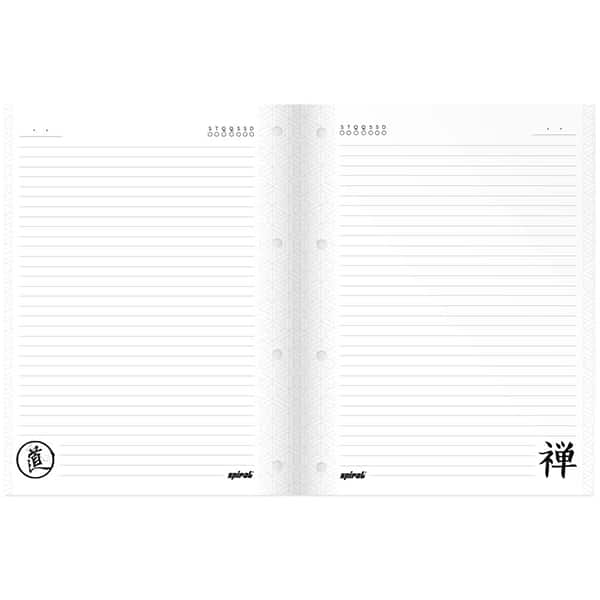 Caderno Universitário Wireless com Folhas Coladas, 1 x 1, 80 Folhas, Zen, 2521047, Spiral Zen - PT 1 UN