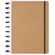 Caderno de disco 80 folhas G, 215x286mm, Kraft, 3448, Abyara - PT 1 UN