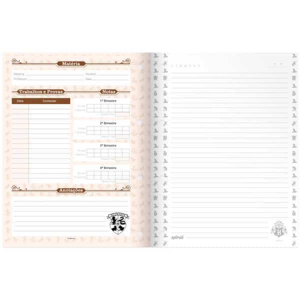 Caderno univ.1x1 80fls coladas wire. H.Potter 2641373 Spiral Hpt PT 1 UN