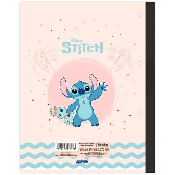 Caderno univ 1x1 80fls coladas wire. Stitch 2641403 Spiral Ds PT 1 UN Caderno univ 1x1 80fls coladas wire. Stitch 2641403 Spiral Ds PT 1 UN