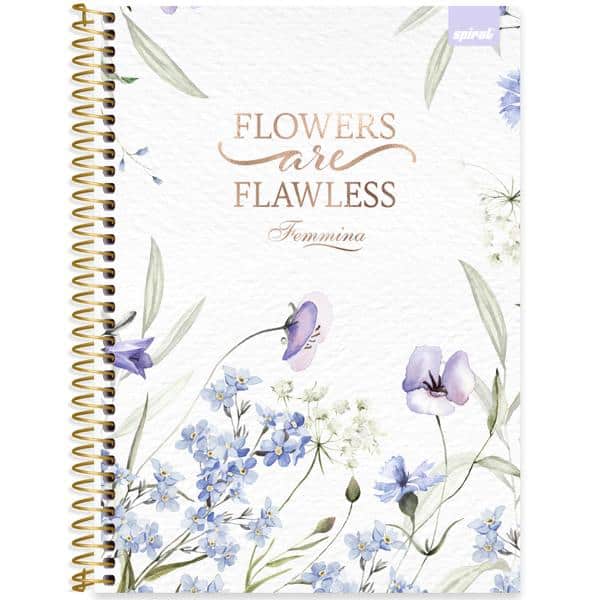 Caderno Universitário Capa Dura, 1 x 1, 80 Folhas, Femmina, 2637918, Spiral Fem - PT 1 UN