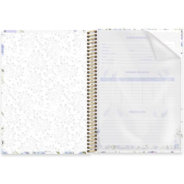 Caderno Universitário Capa Dura, 1 x 1, 80 Folhas, Femmina, 2637918, Spiral Fem - PT 1 UN